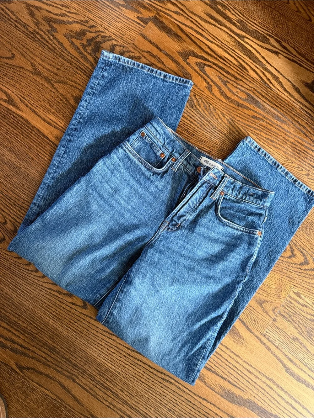 Madewell The Perfect Vintage Wide Leg Blue Denim New no tag sz 26 women